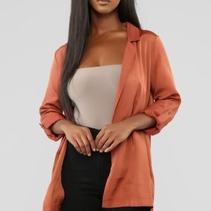 Fashion Nova Rust Blazer